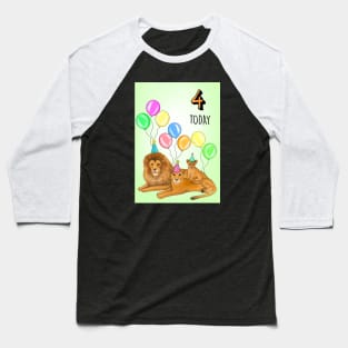 LION FAMILY 4TH BIRTHDAY Baseball T-Shirt